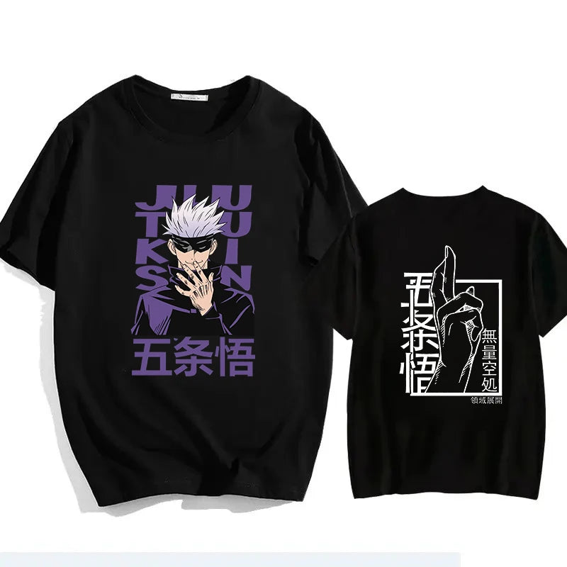 Japanese Jujutsu Kaisen Gojo Anime T-shirt Unisex Manga Gojo Satoru Graphic T Shirts Short Sleeve Tee Y2k T-shirts Summer Tops
