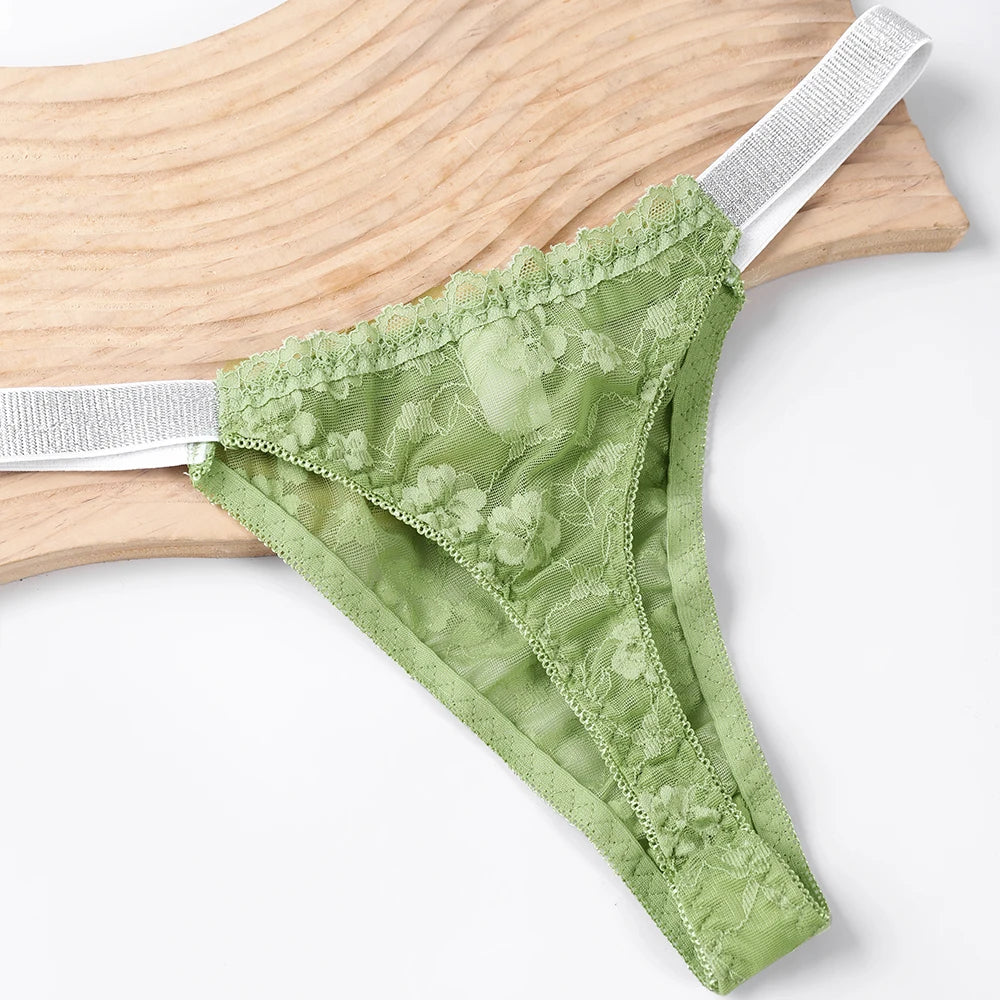 Sexy Womens Thongs Lace Lingerie Breathable Comfortable Elegant Plus Size Underwear Increase Charm Panties Briefs