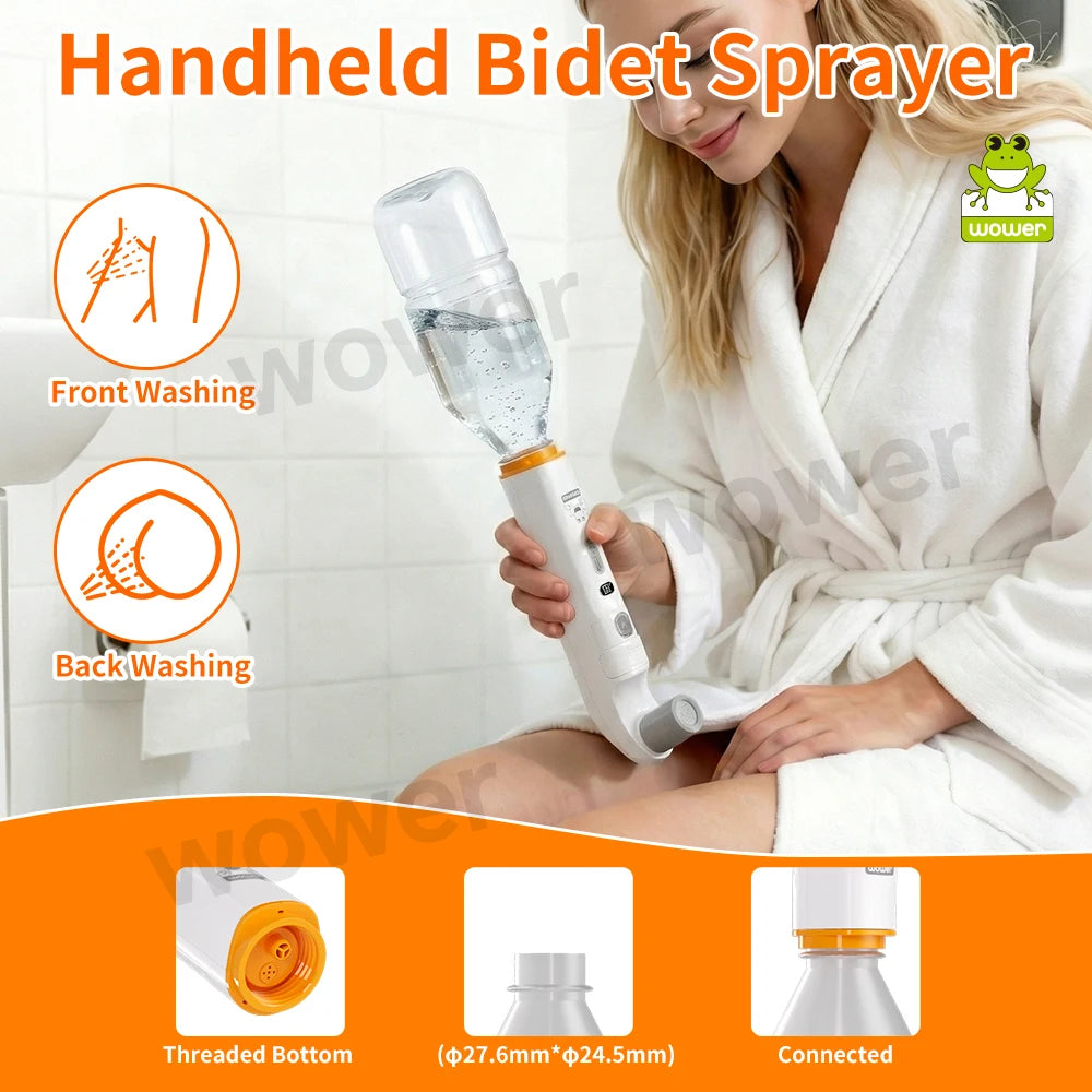 Portable Bidet Handheld Shataff Electric Bidet Dual-purpose Head for Personal Hygiene Cleaning Travel Camping Bidet RV Garden