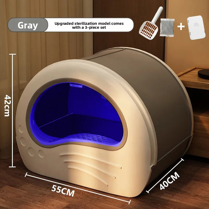 Self Cleaning Cat Litter Box Extra Large Fully Enclosed Drawer Dual Side Doors Odor Control  Cat Toilet Arenero Gato Pet Items