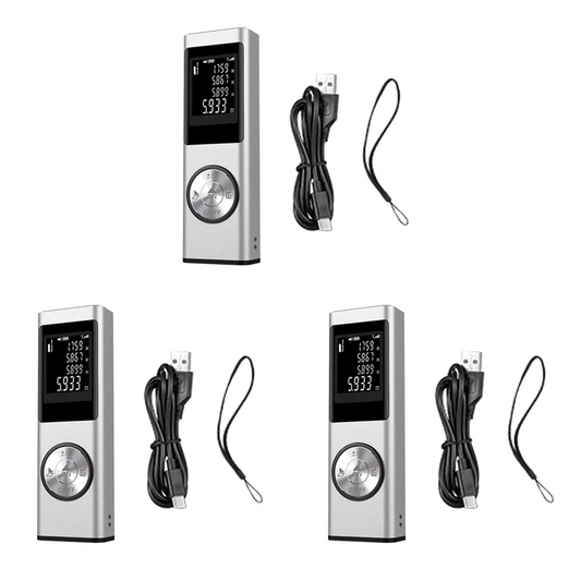 ABGE-3Pcs 40M Smart Digital Laser Distance Meter Range Portable Rangefinder Range Finder Mini Handheld Distance