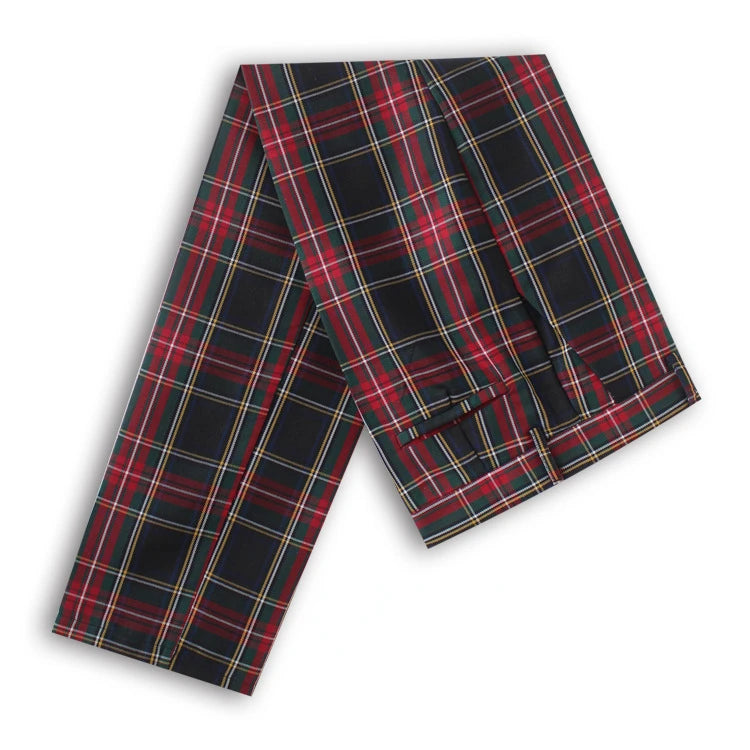 Men's Plaid Dress Pants, Slim Fit, Front Suit Pant, Chino Pants, Business Trousers, Work, School Uniform, Checkered Pant