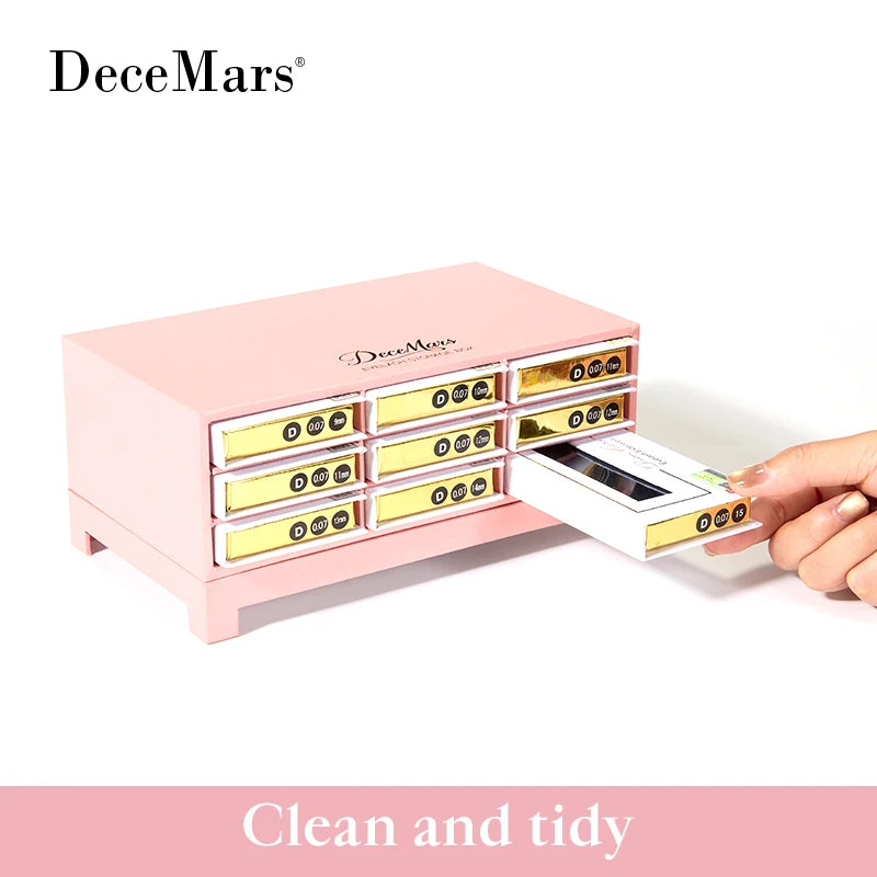 DeceMars Eyelash storage box Pink/Gray