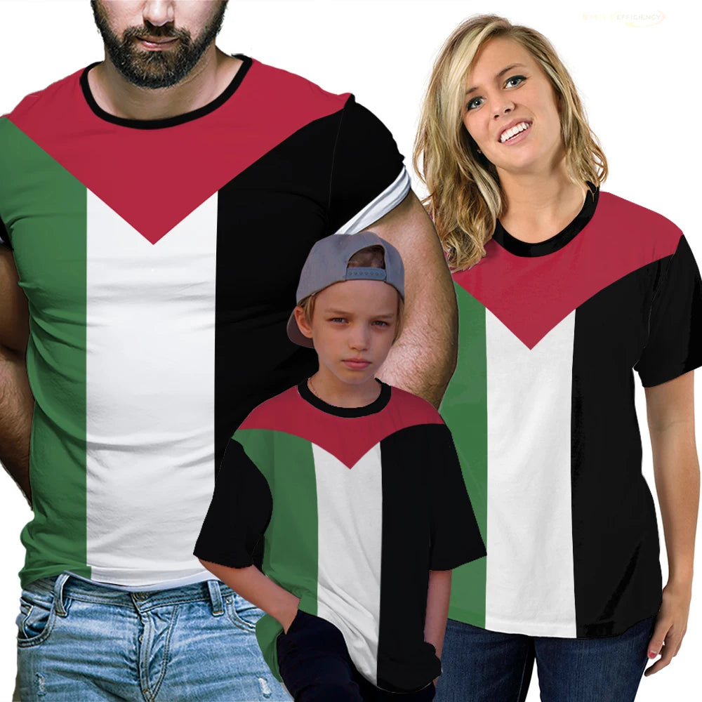 Palestine Flag Printed T Shirts Men Women Summer Casual Short Sleeve Tee Shirt Sports 2024 New In Fashion National Streetwear