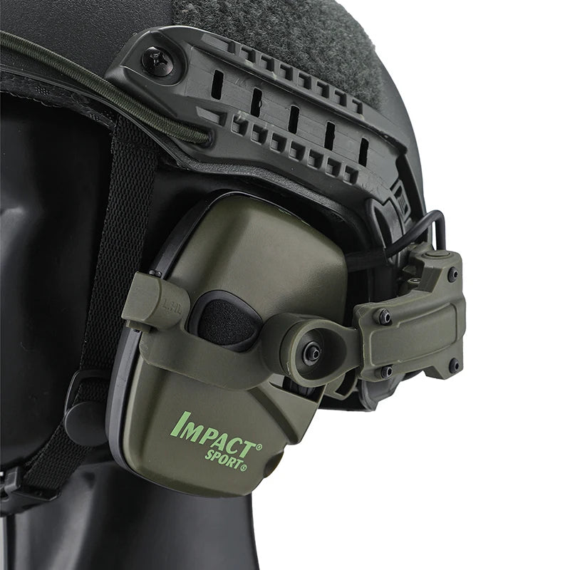 Electronic Shooting Headset Helmet Mounted Version Hunting Pickup and Noise Reduction Tactical Headset Hearing Protection