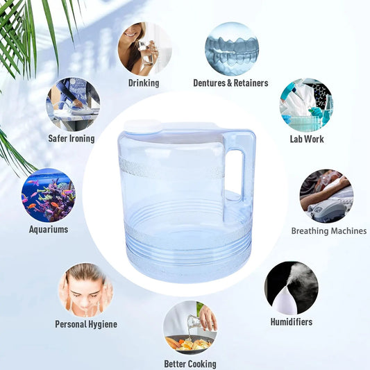 4L Water Distiller Purifier Filter Dispenser Heating Drinking Bottle Softener Stainless Steel Home Appliance Replacement Bottle