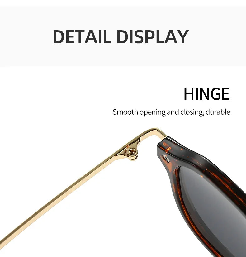 2025 New Small Square Polarized Sun Glasses For Men Women Retro Steampunk Sunglass Metal Frame Eyewear Oculos De Sol UV400 TAC