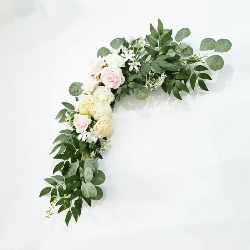 75CM Artificial Floral Arrangement Wedding Welcome Sign Water Sign Flower Activity Venue Sign Photography Props Decoration