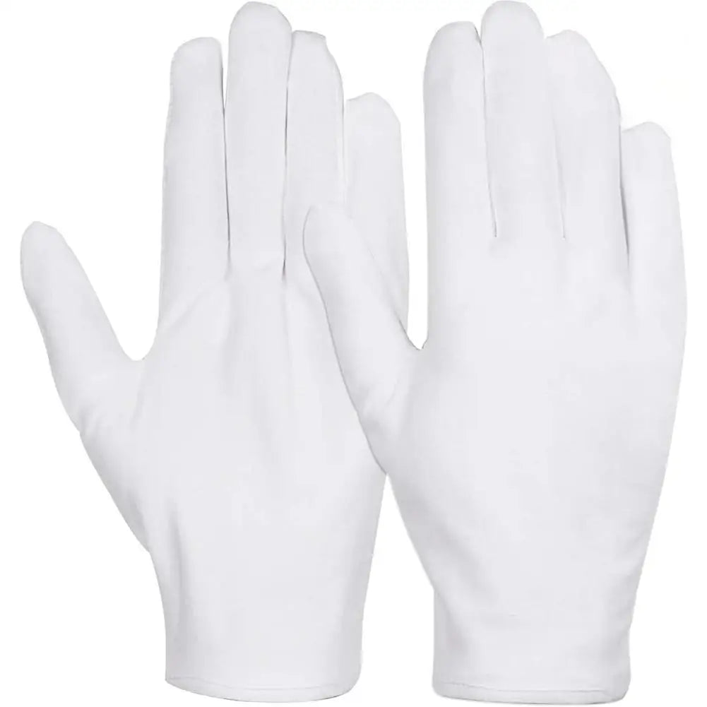 12 Pairs Cotton Gardening Gloves Wear-Resistant Ventilate Work Protection Antiskid Comfortable White Gloves Natural And Soft