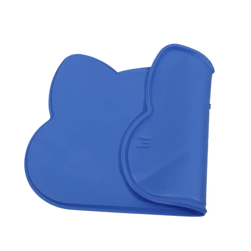 Pet Feeding Mat For Dogs Cats Solid Color Silicone Waterproof Non-slip Cat Food Mat Portable Dog Feeding Mat Placemat