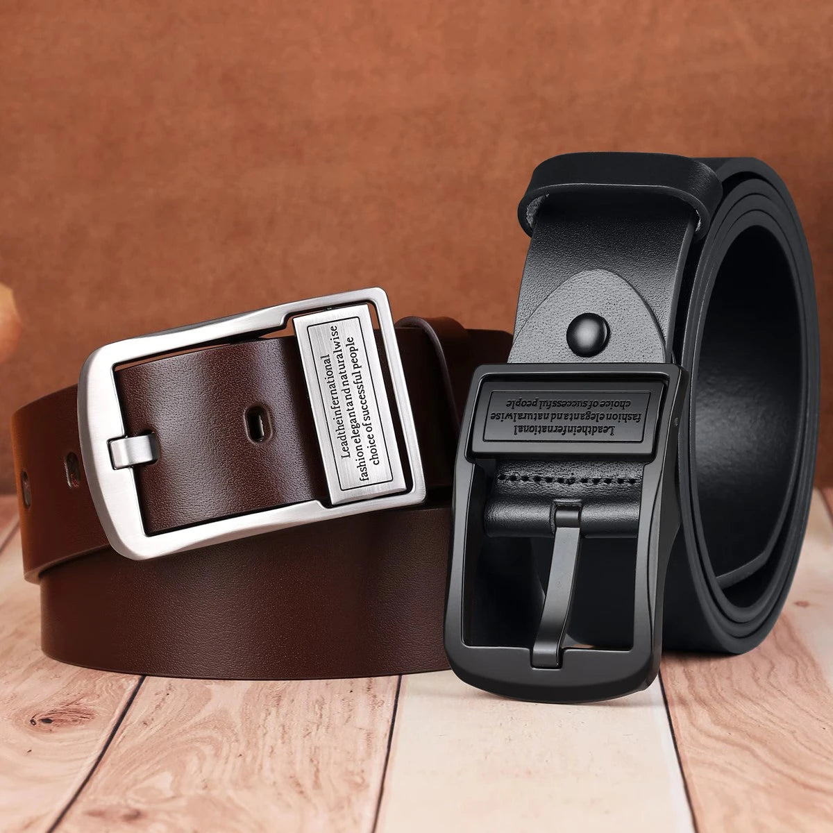 Men's genuine leather business belt - high quality genuine leather suitable for work gatherings formal occasions jeans belt