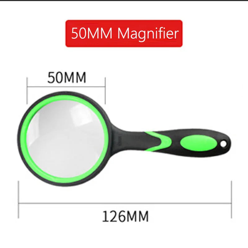 10X Magnifying Glass  Handheld Reading Magnifier For Seniors & Kids Real Glass Magnifying Lens For Book Newspaper Reading