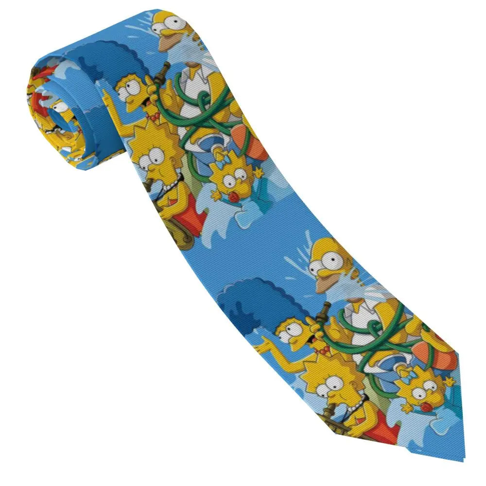Personalized The S-Simpsones Homer Neck Ties Men Formal Silk Wedding Neckties