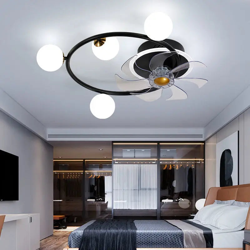 Nordic invisible ceiling fan light fan ceiling minimalist light fan ceiling for Bedroom Dning Room Living Room gold ceiling fans