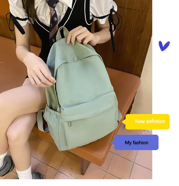 Fashion Canvas Backpack for Women Anti-theft School Shoulder Bag for Teenage Girls New Style Female School Backpack