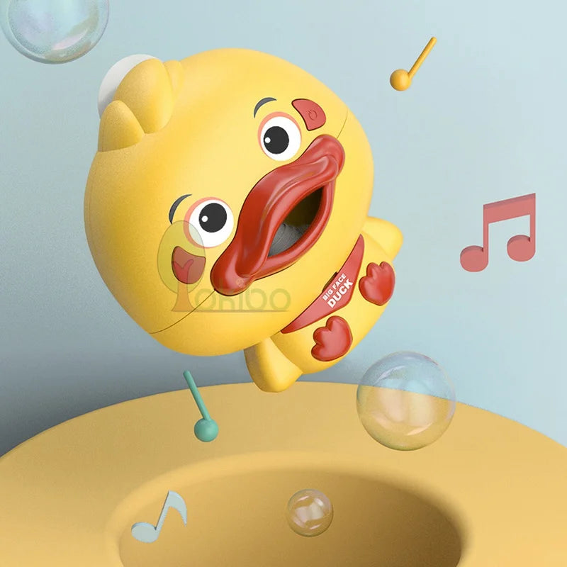 Baby Bath Toys Bubble Machine Duck Music Kids Bath Toy Bathtub Automatic Bubble