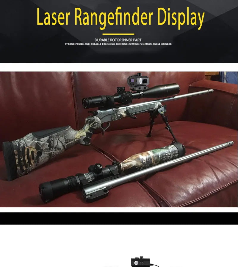 MINI8 Plug-in 1200m Ranging Device Laser Rangefinder Sport Hunting Scope Red Dot Assist OLED Screen Distance/Speed Measurement
