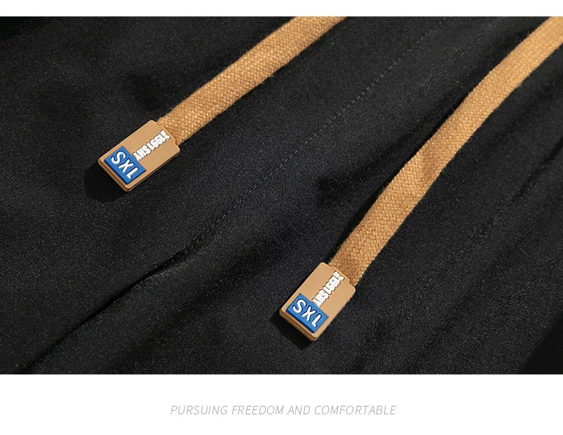 Spring Autumn Men's Clothing Drapey Wide-leg Pants, Loose Sports Pants Trendy Straight-leg Casual Trousers
