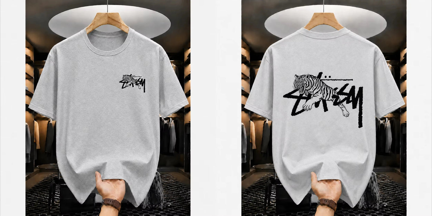 2026 Summer New  T-shirts Luxury Printed Top Pattern Short Sleeve Hip Hop T-shirt Men's Clothing Women's Alphabet T Shirt
