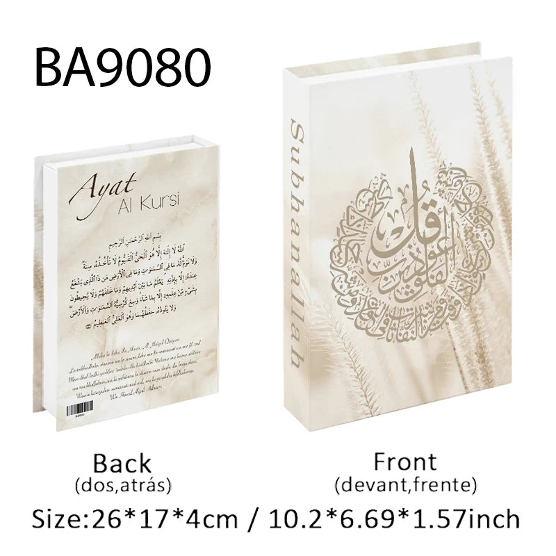 Islamic Mosque Kabaa Luxury Fake Book Home Decor Decorative Books Storage Box Simulation Book Coffee Table Interior Decoration