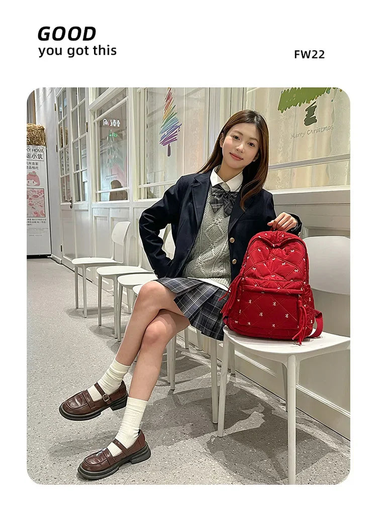 New Large Capacity Children's School Backpack Lightweight Bow Students Schoolbag School Bags Boys Girls Tutoring Bag Laptop Bag