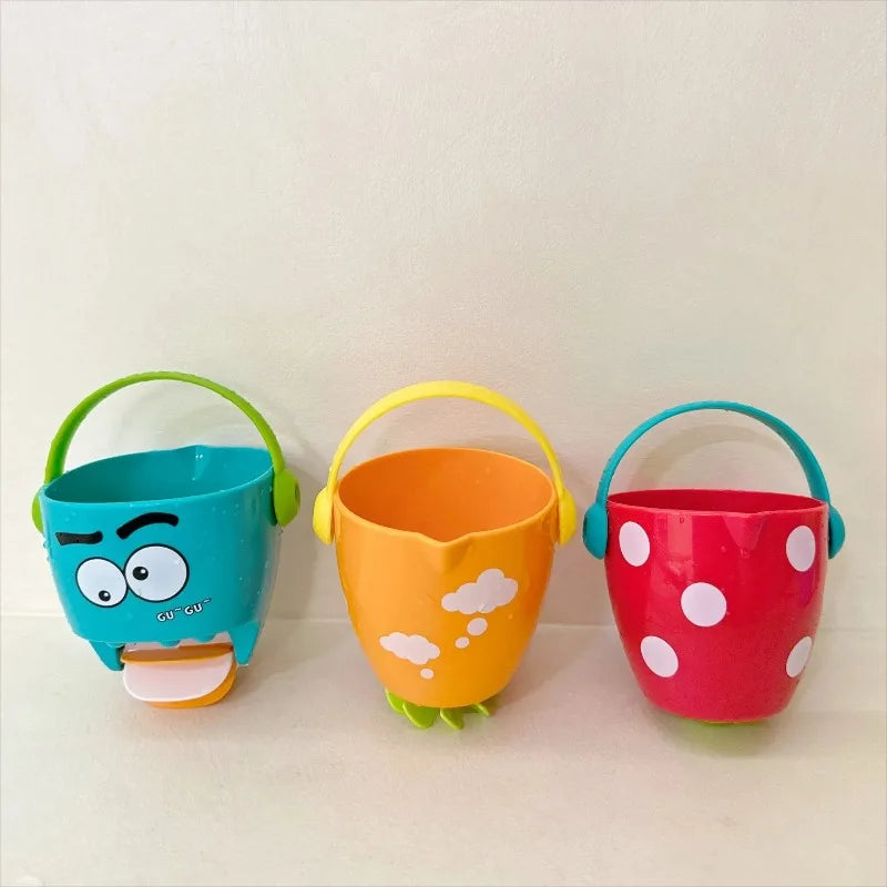Baby Shower Bath Toys Leaky Bucket Water Cups Sprinkling Play for Toddler Bathtub Beach Mini Bathroom Gifts pool toys baby bath