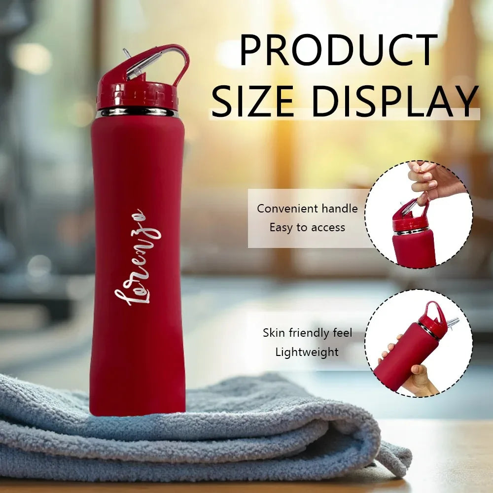 Customize Insulated Stainless Steel Water Bottle with Straw - Ideal for Outdoor Leakproof & BPA-Free Perfect Gift for Men & Wome