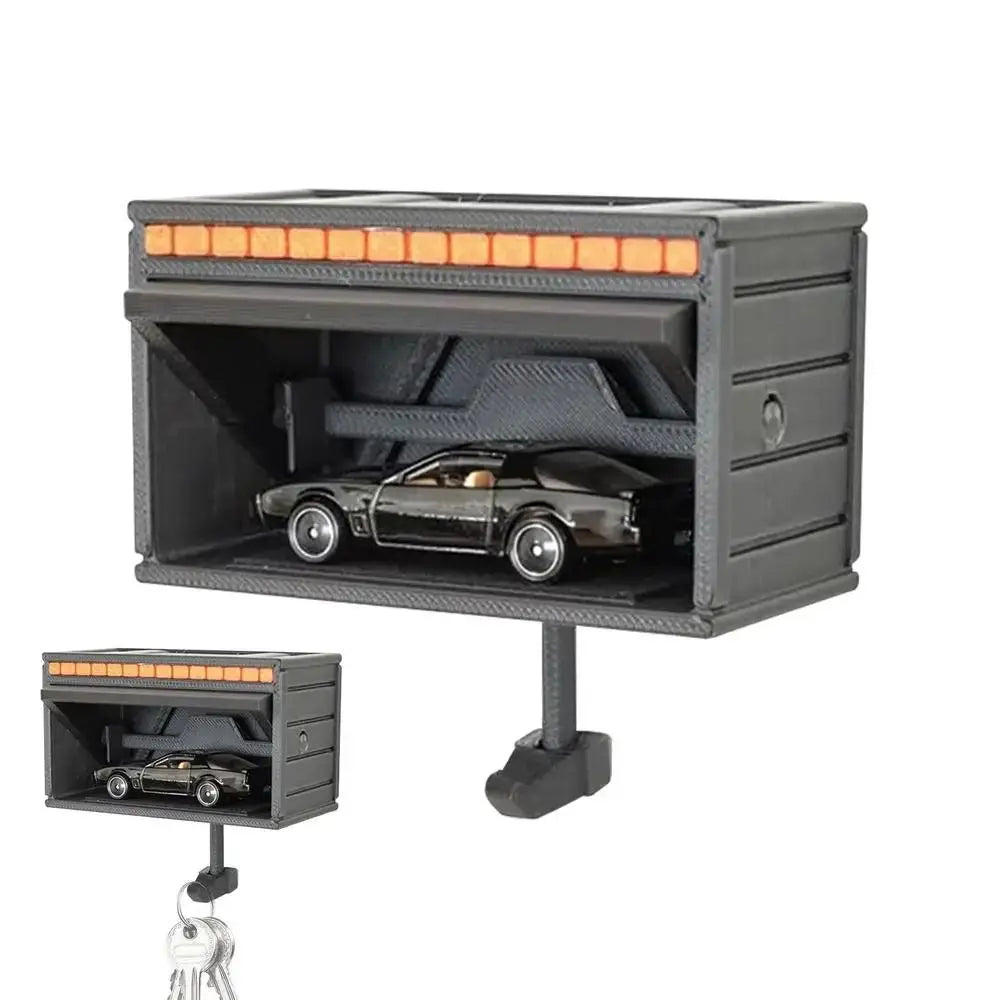 Open Garage Door Design Modern Key Holder Wall Mount Decorative Car Garage Key Holder Space-Saving Easy Installation