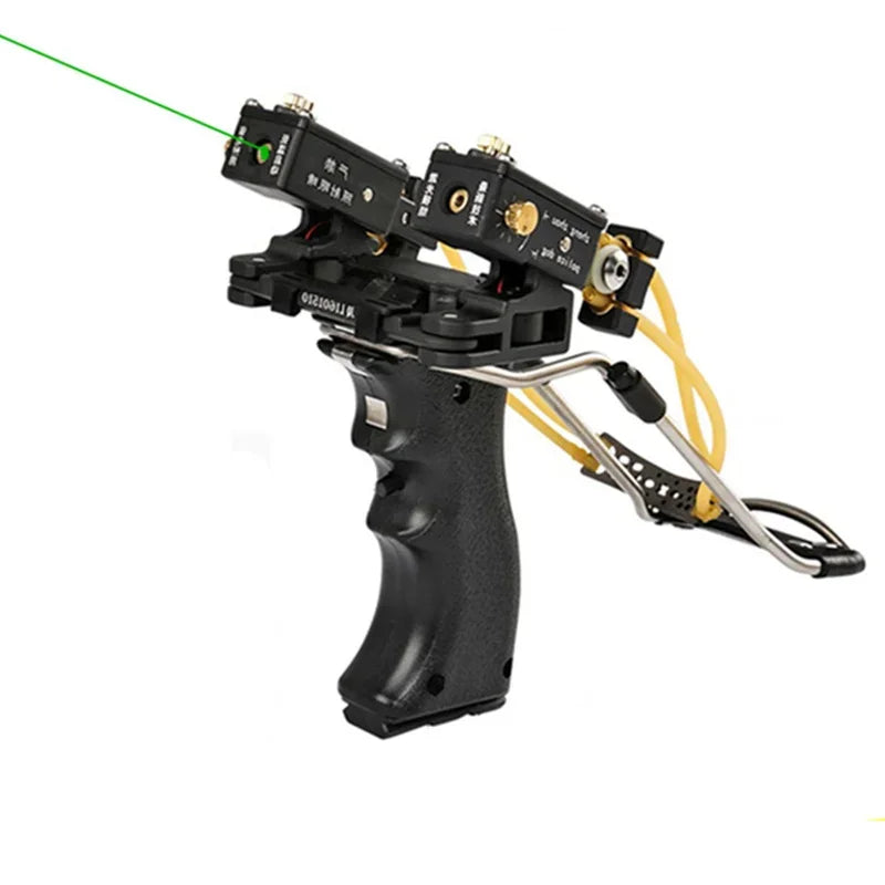 Laser targeting Slingshot  Hunting Bow Outdoor Powerful Slingshot high-end Rubber Bands Folding Wrist Slingshot Catapult Outdoor