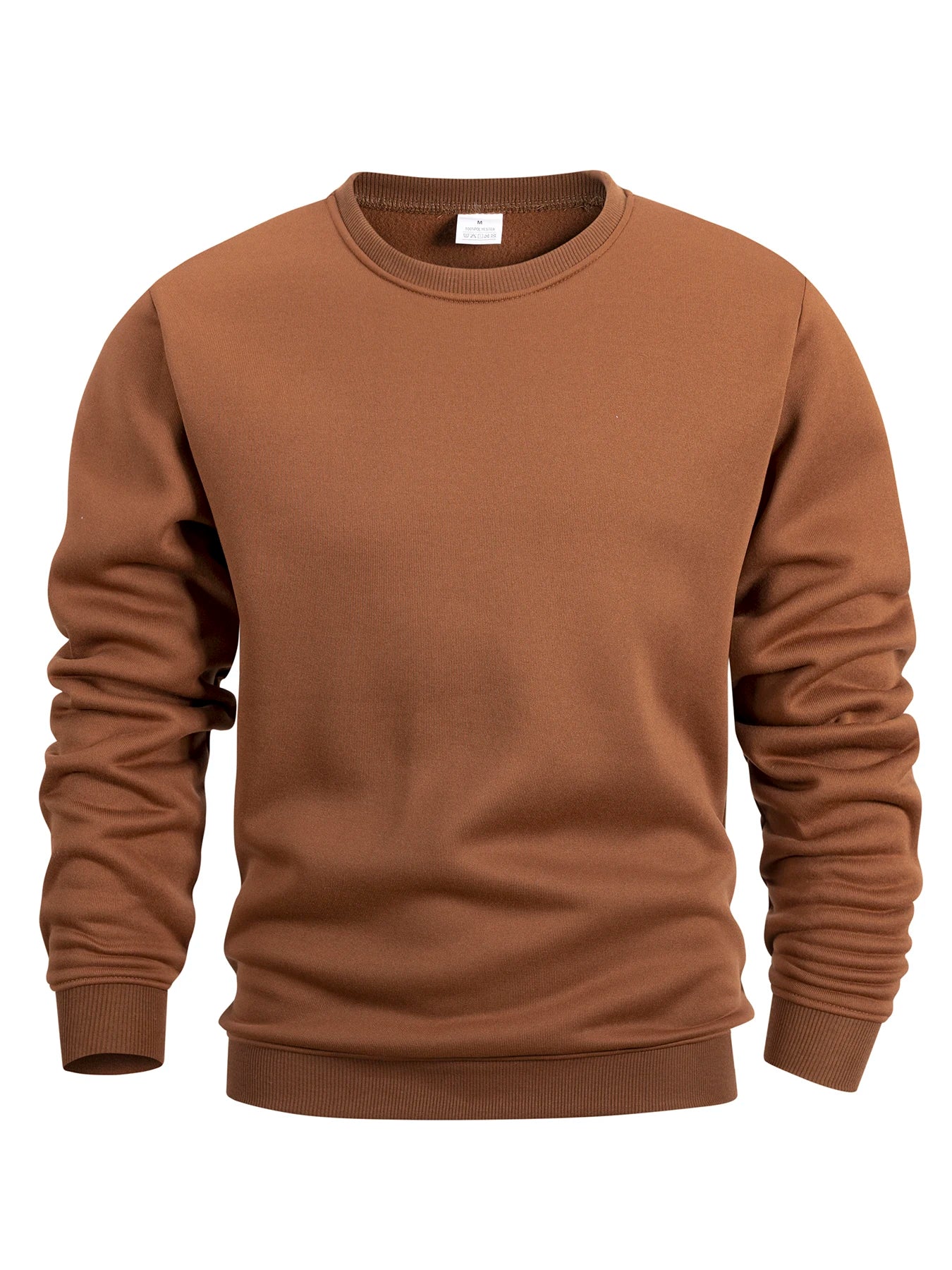 Men's Crew Neck Pullover Solid Color Large Sweatshirts Spring Autumn Outdoor Jogging Tops Men Casual Hoodies Streetwear