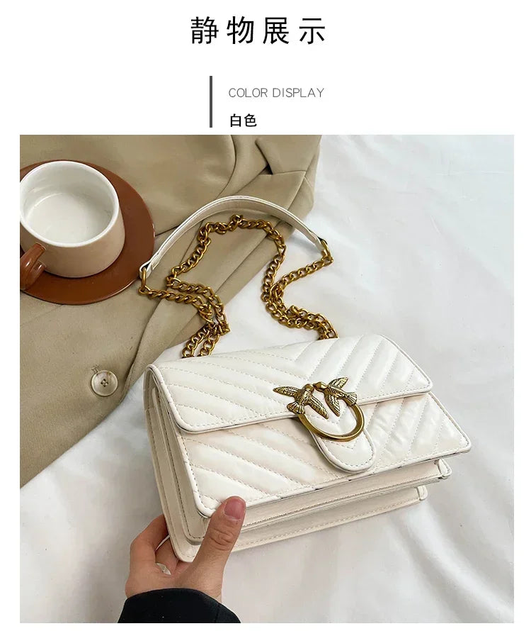 Ladies' elegant crossbody bag with shoulder strap design, made of high-quality leather material, classic and popular