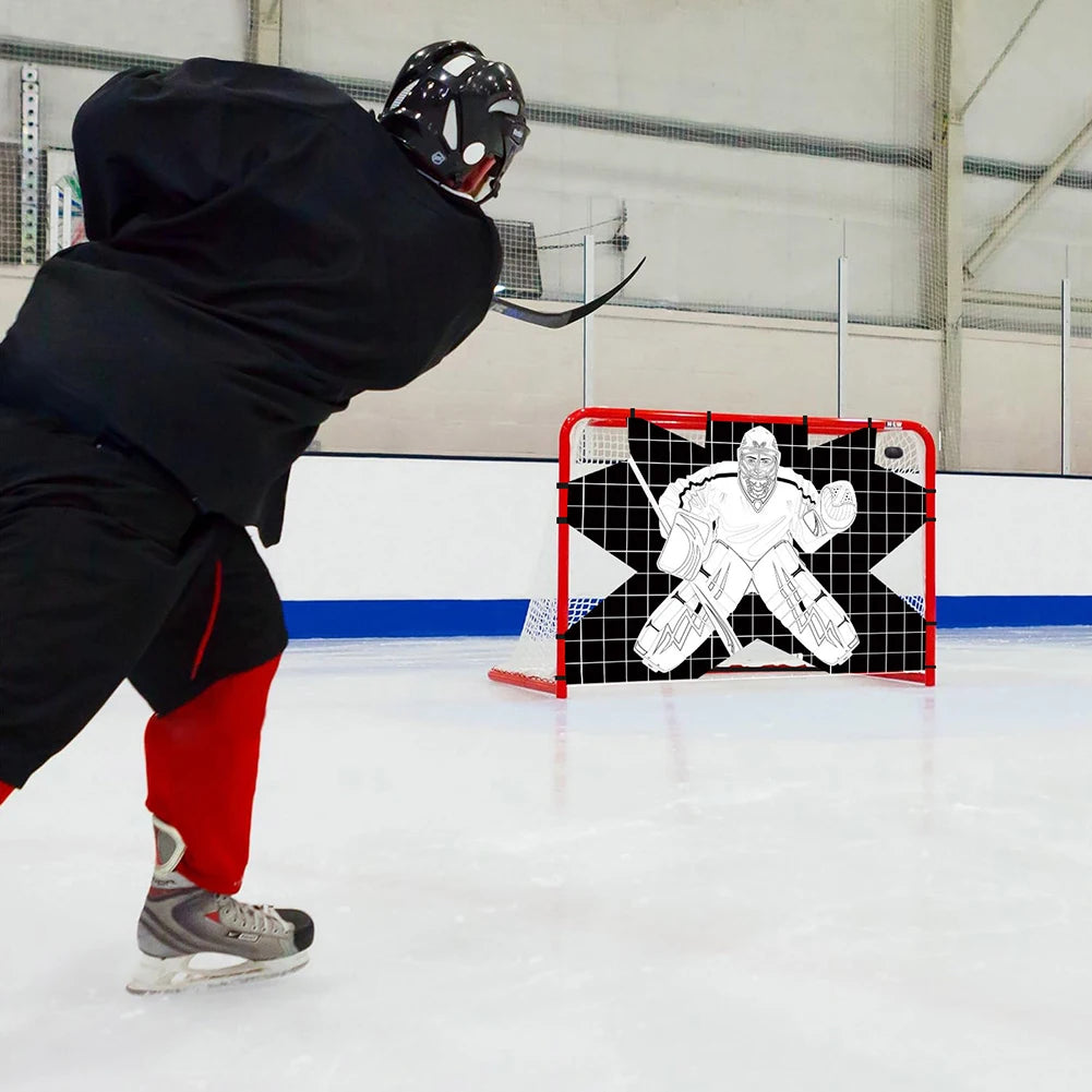 Hockey Goal Practice Target Street Hockey Net Goalie Target Hockey Training Aid for Practicing Accuracy Ice Hockey Equipment