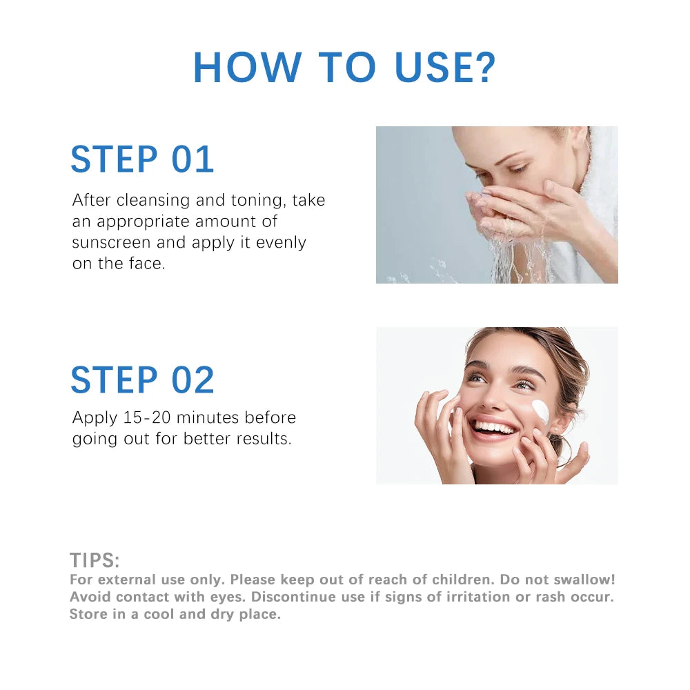 SPF50 Facial Centella Sunscreen Protector Solar Sunblock Skin Whitening Cream Korean Moisturizing Protector New Care Body
