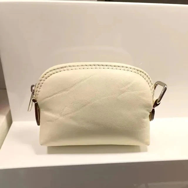 Genuine Leather Woman Coin Purse Luxury Fashion Custom Letter Pouch Mini Key Wallet Luxury Design Earphone Storage Cosmetic Bag