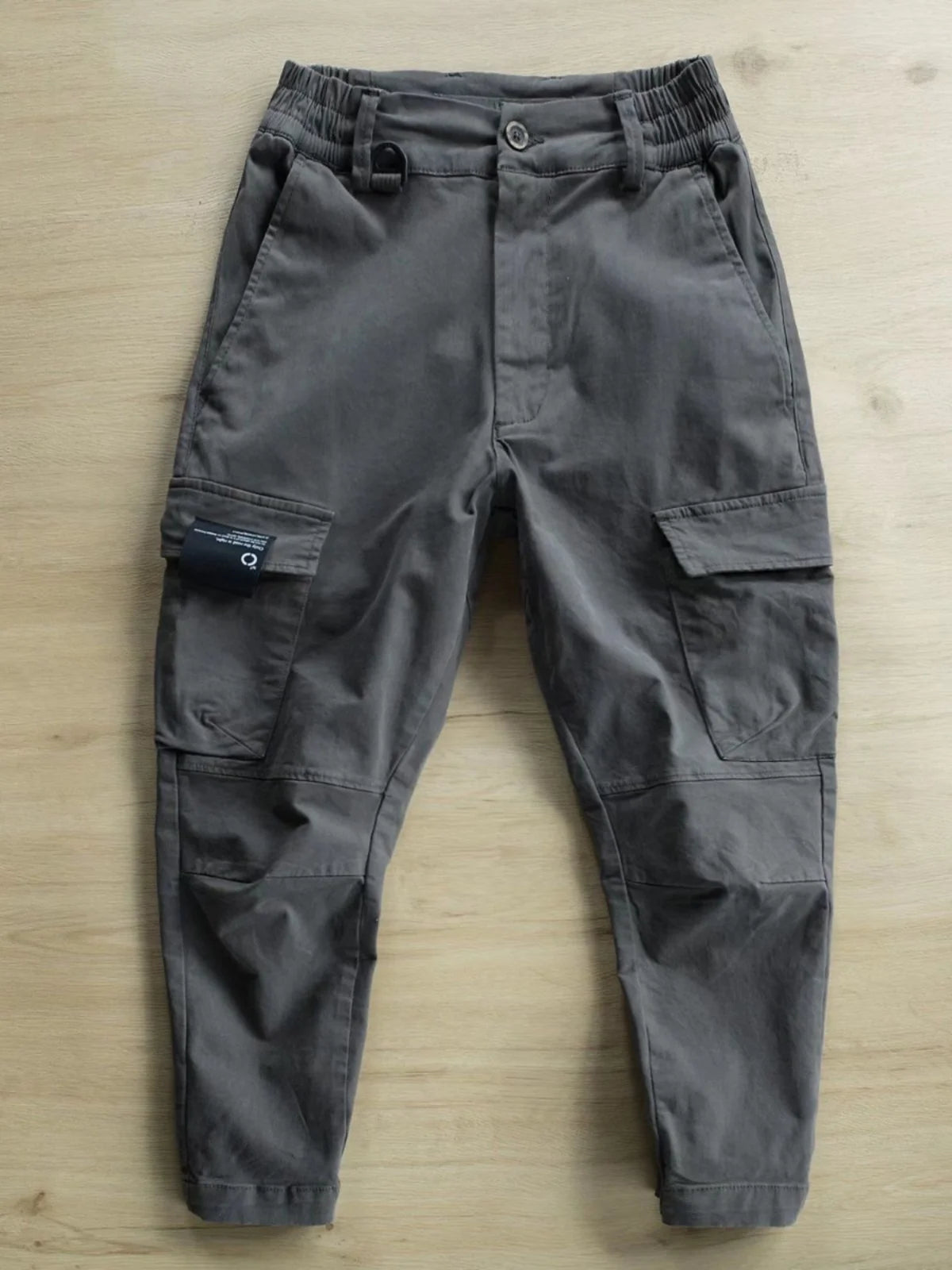 Men's Casual Cotton Work Trousers Straight Leg Loose Fit Autumn Workwear Pants Youthful Vitality Style Wear Resistant Thickened