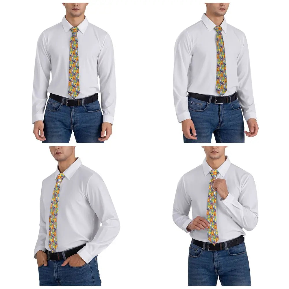 Personalized The S-Simpsones Homer Neck Ties Men Formal Silk Wedding Neckties