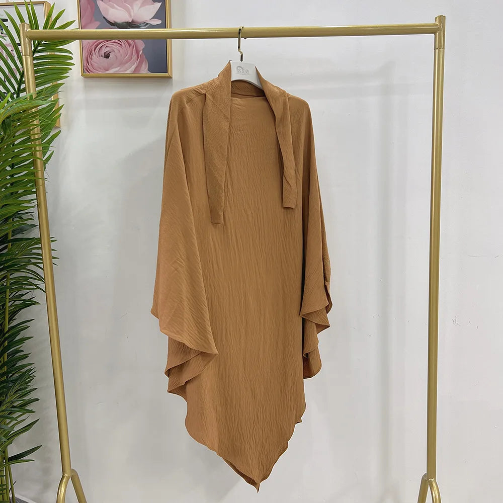 Eid Muslim Long Khimar Prayer Hijab for Women Ramadan Wrap Overhead Prayer Scarf  Islamic Dubai Saudi Niqab Headscarf 2024