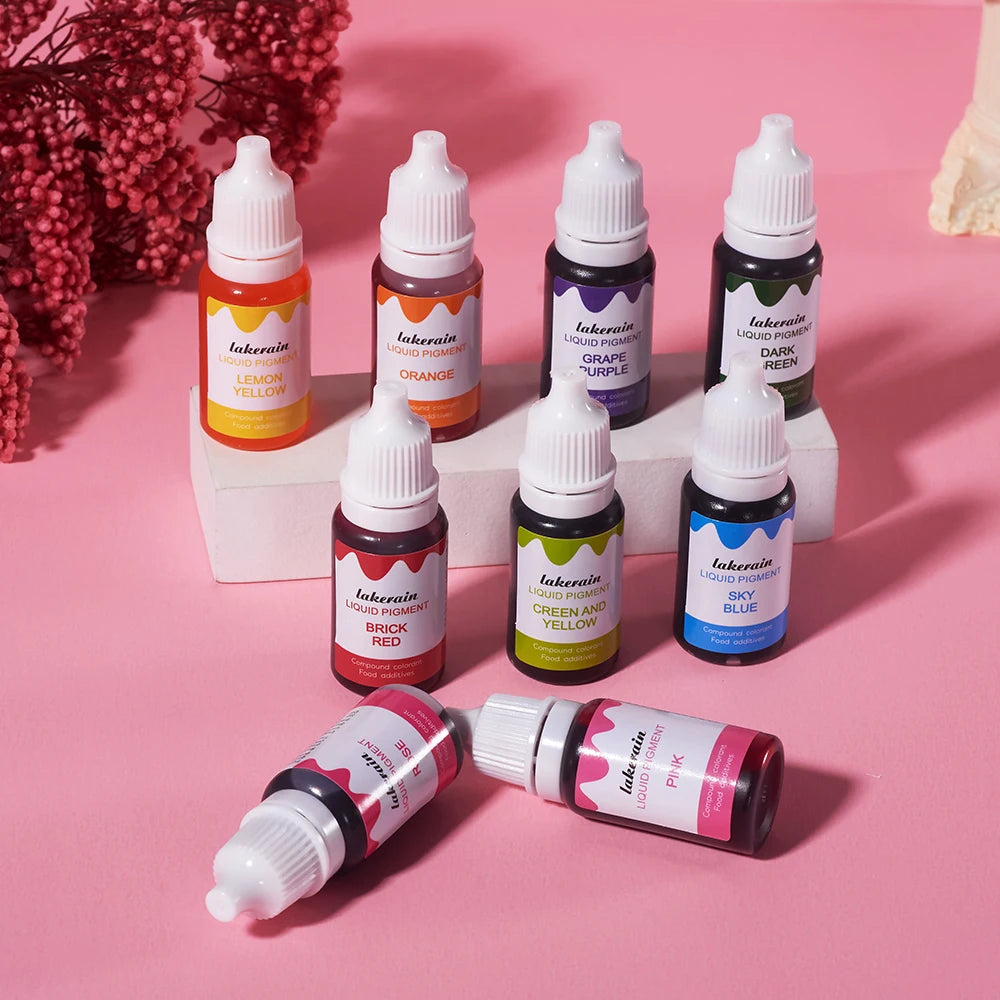 Liquid Pigment Diy Homemade Lipstick Dyes Making Coloring Safe Colorants for DIY Lip Gloss Candle Soap Making Water Oil Dual Use