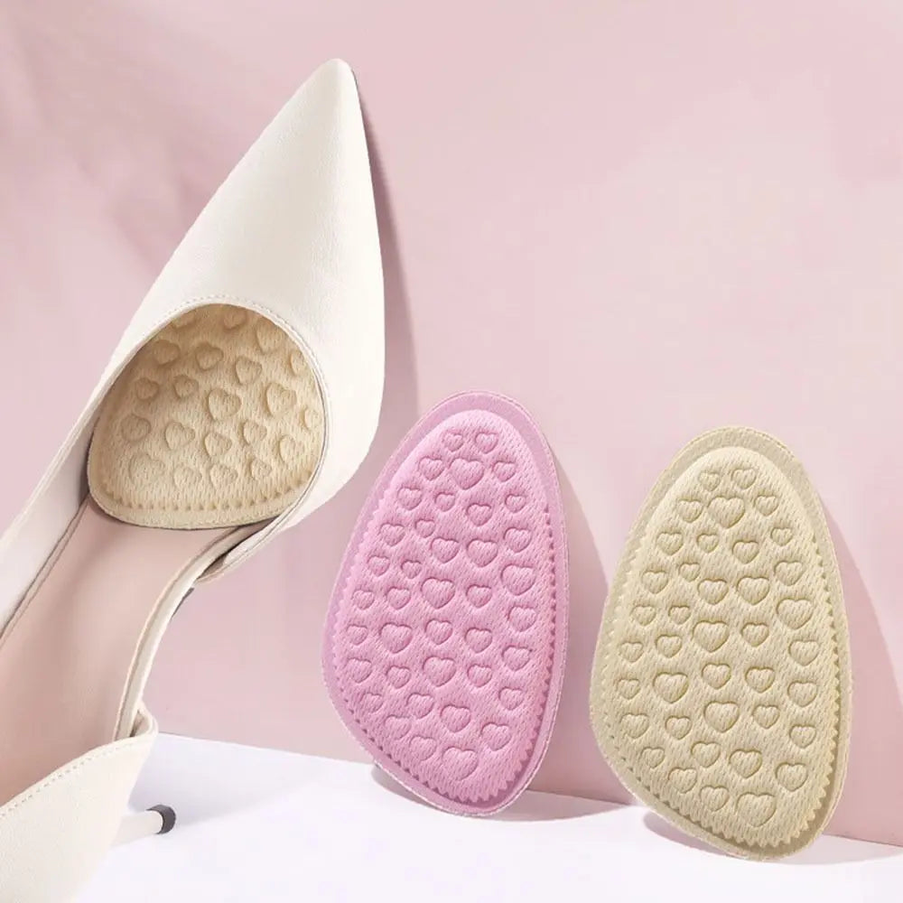 Soft Forefoot Pads Comfortable Sweat-wicking Half Insoles Wear-resistant Breathable Women Shoe Insoles Foot Care