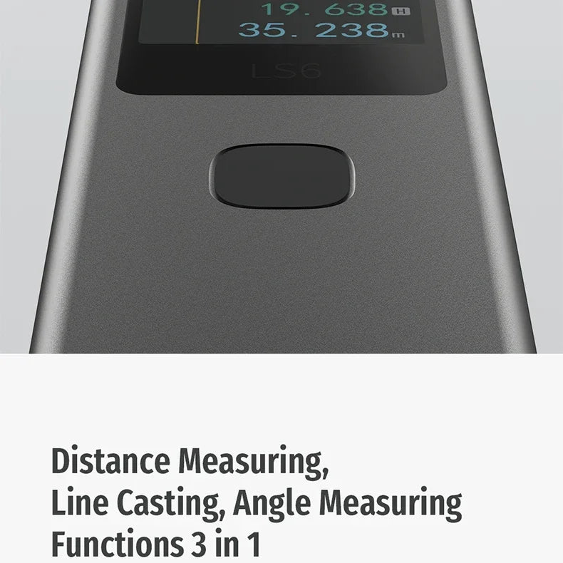 DUKA ATuMan Mini Laser Rangefinder LS6 40m Distance Angle Meter Measuring Tools Portable Rechargeable with Laser Line Marker