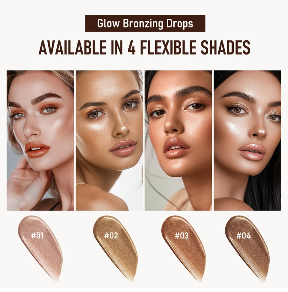 Lakerain Glow Bronzing Drops Face Peptide Serums Liquid Bronzer Cream Hydrating Makeup For An Everyday Radiant Glow Summer Glow