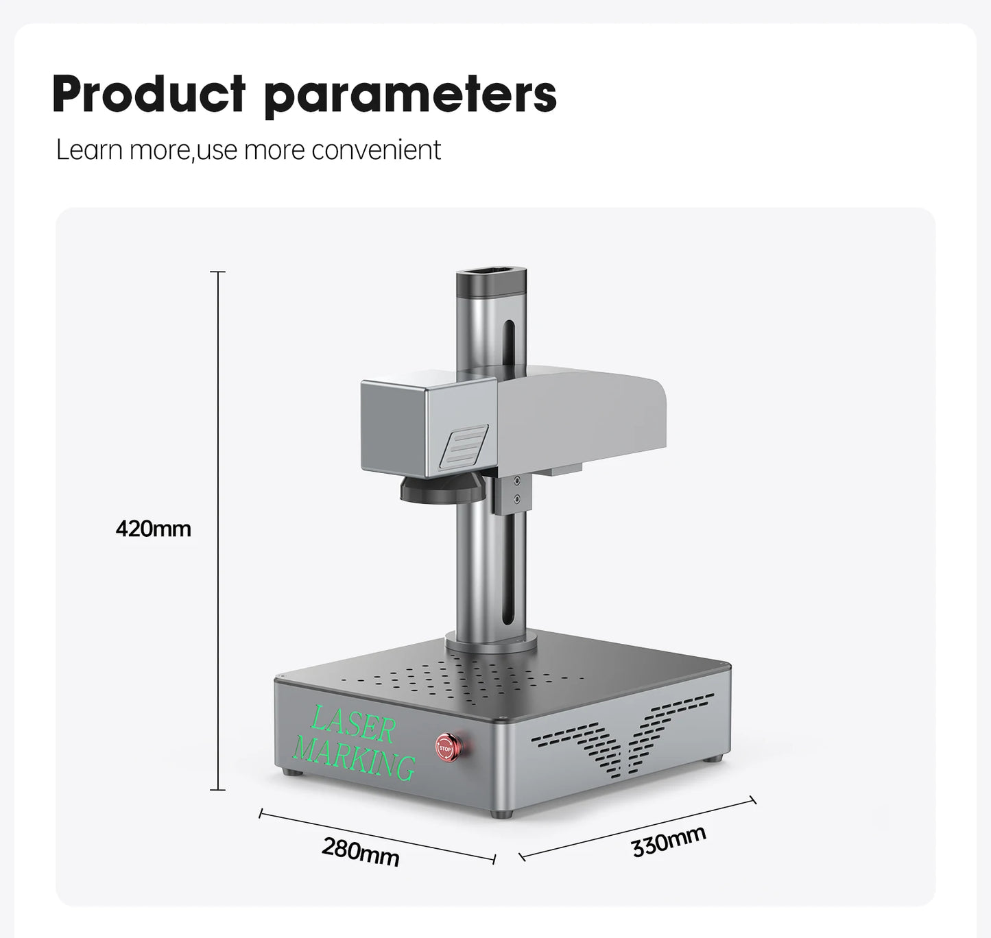 MR.CARVE S4 50W/30W/20W Portable Industrial Fiber Laser Marking Machine for All Metal Jewelry Plastic Leather Fast engraving
