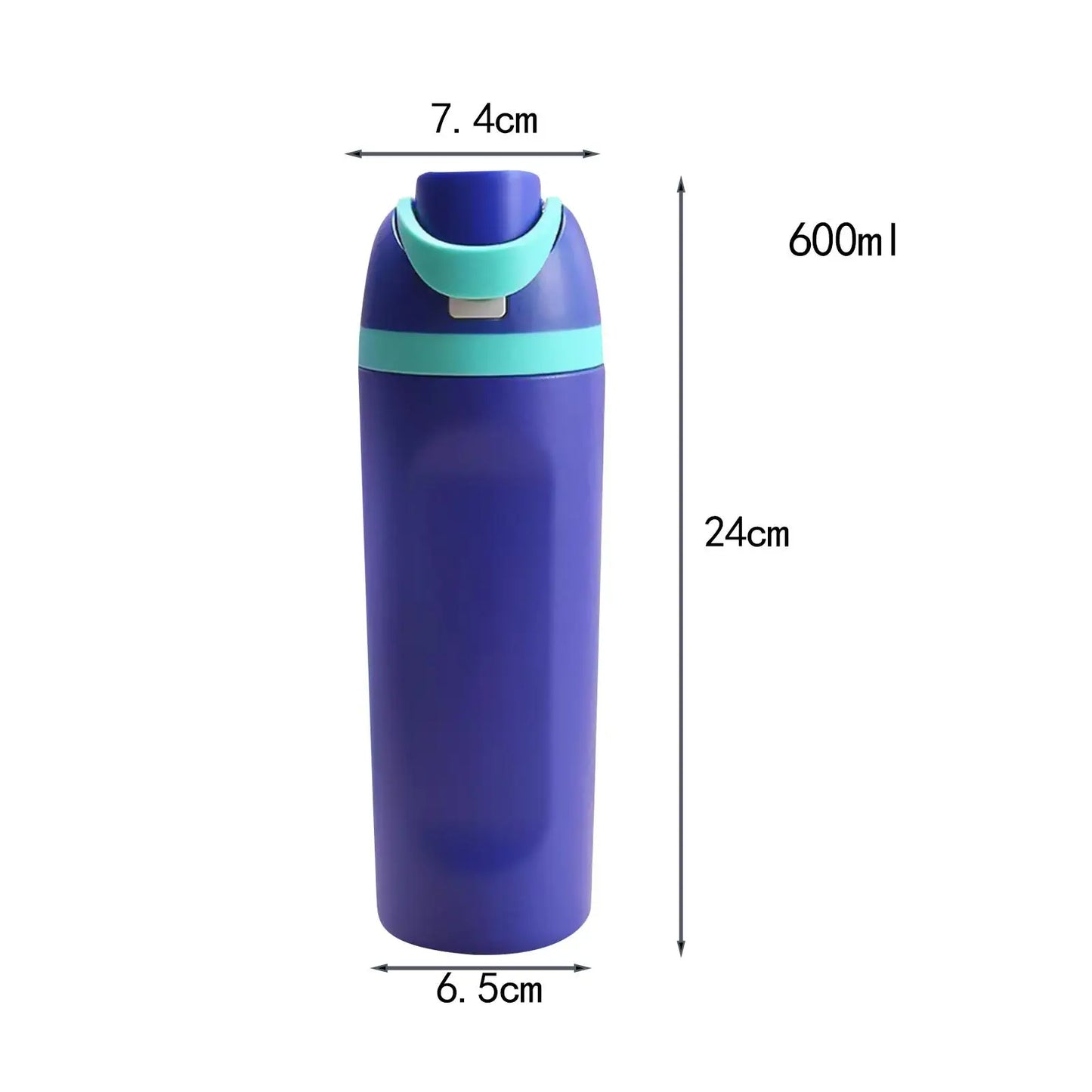 Insulated Water Bottle 600ml Accessories for Outdoor Office Sports