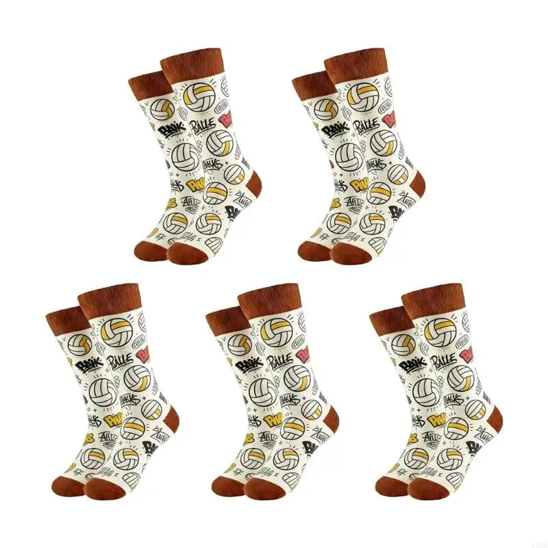 5 Pair Practical Breathable Sock Football Stockings Suitable for Reduce Fatigue and Improve Athletic Performances 69HD