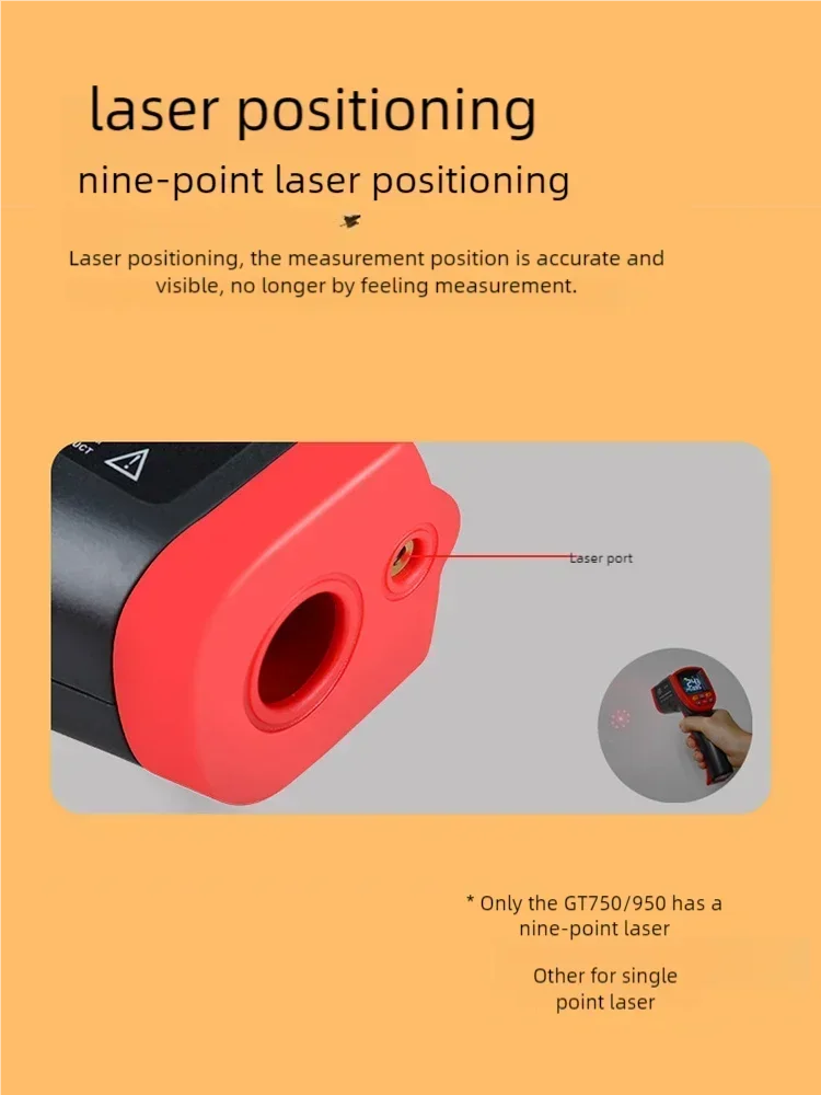 LCD Digital Laser Temperature  Meter Gun High-precision Infrared Thermometer -50~400°C Laser Positioning Non-contact Thermometer