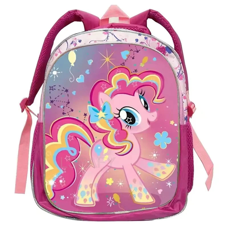 My Little Pony School Bags Kids Book Bags Prints Kindergarten Daypack Pink Cartoon Girls Schoolbags For 1-3-5Years Old