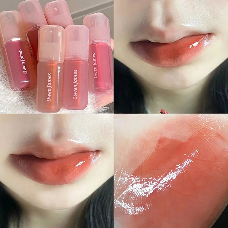 Glossy Non-stick Cup Lip Gloss Long Lasting Cheek Mud Lip Plumper Tinted Lip Lipstick Lip Makeup Cosmetics