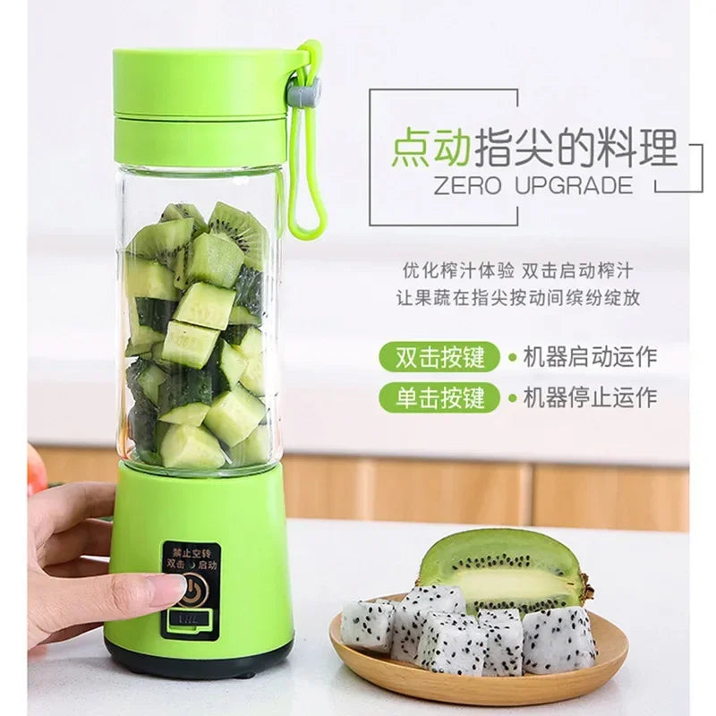 Portable Electric USB Rechargeable Handheld Smoothie Blender, Fruit Mixers, Milkshake Maker Machine, Food Grade Material, Hot