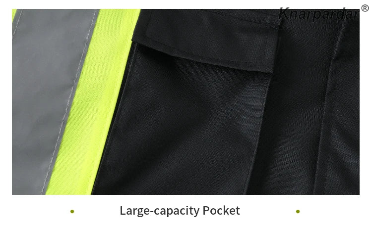 Winter Black Jacket High Visibility Warm Jacket for Men With Customized Logo Waterproof Jacket Reflective Parka Jacket Workwear