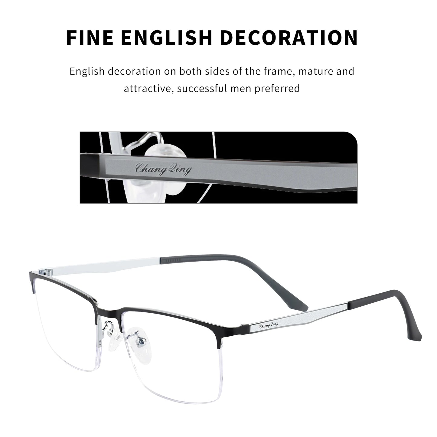 Fashionable Half-Frame Reading Glasses, Suitable for Reading Books, Electronic Devices, Both Indoors and Outdoors, with Flexible Temples, High-Definition Anti-Blue Light Lenses, and Comes with a Premium Reading Glasses Case,